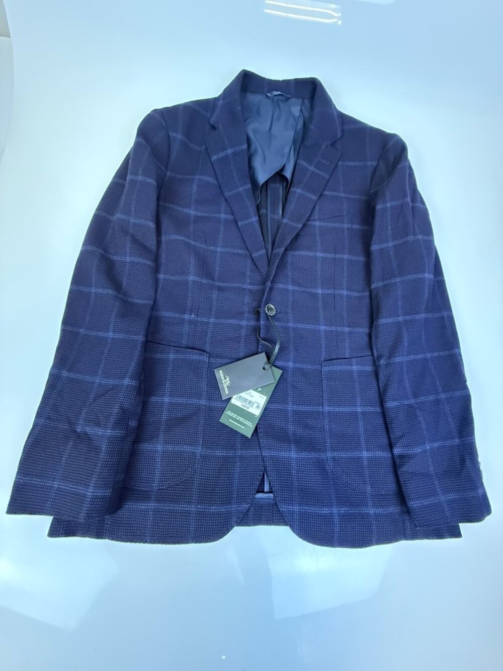 Rodd & Gunn Blue Sports Fit Plaid Sport Coat OJ-40